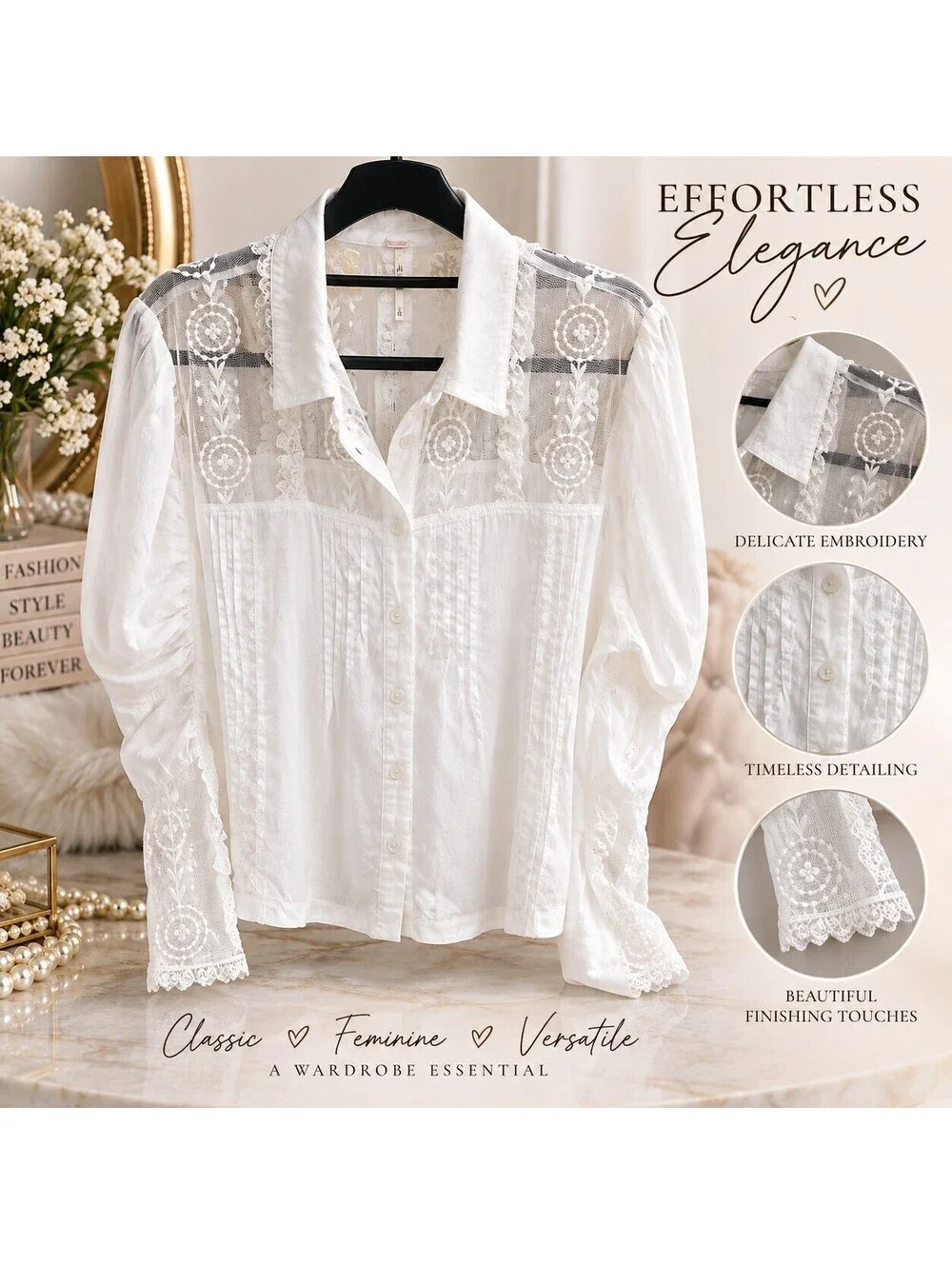 Free People the Amanat The Only Embroidered Top XL